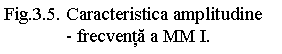 Text Box: Fig.3.5. Caracteristica amplitudine
             - frecventa a MM I.
